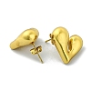 Ion Plating(IP) 304 Stainless Steel Stud Earrings EJEW-C071-04G-2