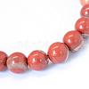 Natural Red Jasper Round Bead Strands G-E334-6mm-27-2