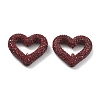 Heart Shape Polymer Clay Rhinestone Beads CLAY-NH0001-09A-03-1