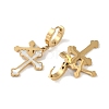 Cross 304 Stainless Steel Shell Stud Earrings EJEW-L283-022G-2