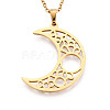 304 Stainless Steel Pendant Necklaces NJEW-T018-53G-4