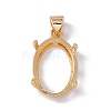 Brass Pendant Cabochon Settings KK-E066-01G-03-2