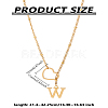 1Pc Letter & Heart Stainless Steel Lariat Necklaces for Women NJEW-LP0002-87G-W-2