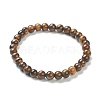 Natural Tiger Eye Beaded Stretch Bracelets BJEW-D446-B-32-2