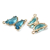 Brass Pave Faceted Glass Connector Charms FIND-Z020-04U-2
