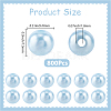 Spray Painted ABS Plastic Imitation Pearl Beads OACR-PA0001-38B-02-2