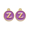 Golden Plated Alloy Enamel Charms ENAM-Q437-12Z-1