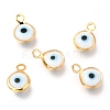 Handmade Evil Eye Lampwork Charms KK-F764-13G-06-1