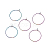 Ion Plating(IP) 316 Surgical Stainless Steel Hoop Earrings Findings STAS-F149-32M-E-1