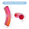 60Pcs 12 Colors UV Plating Transparent Rainbow Iridescent Acrylic Beads OACR-DC0001-58-2