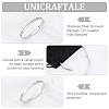 Unicraftale 1Pc Stainless Steel Grooved Bangles STAS-UN0042-50B-P-5