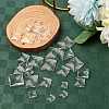 150Pcs 3 Styles Transparent Glass Square Cabochons GGLA-SZ0001-31-4