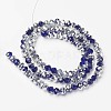 Electroplate Transparent Glass Beads Strands EGLA-A034-T2mm-M09-2