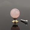 Metal & Natural Rose Quartz Drawer Knobs PW-WG57F80-02-1