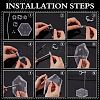 Plastic Minifigures Display Stands with Adjustable Snake Bone Bracket ODIS-WH0070-81A-4