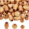 60Pcs 3 Style Wooden Beads WOOD-OC0001-93-1