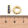 Brass Micro Pave Cubic Zirconia European Beads CU-CBAB99C-04G-03-2
