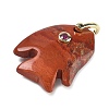 Natural Red Jasper Carved Pendants G-G460-01G-10-2