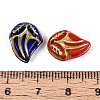 Leaf Glass Beads GLAA-T025-44M-3