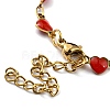 Ion Plating(IP) Golden 304 Stainless Steel Heart Link Chain Necklaces NJEW-E098-02G-4