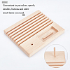 Beech Wood Sewing Embroidery Thread and Drawing Ruler Stand ODIS-WH0011-65-6