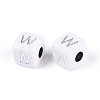 Opaque Acrylic Beads SACR-T035-03W-1