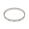201 Stainless Steel with Rhinestone Bangles for Women BJEW-B138-04P-4