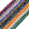 Transparent Electroplate Glass Beads Strands EGLA-N013-T6mm-B-M-1
