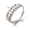 Adjustable Alloy Pad Ring Settings KK-C022-01F-P-4