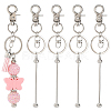 12Pcs Alloy Beadable Keychain Bar KEYC-SC0001-44-1