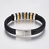 Braided Leather Cord Bracelets X-BJEW-H560-69-3