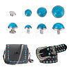 150 Sets 3 Style Plastic Imitation Turquoise Garment Rivets FIND-WR0007-54-5