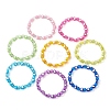 8Pcs 8mm Faceted Round & Heart Acrylic Beaded Stretch Bracelet Sets BJEW-JB10240-01-3