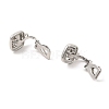 Alloy Clip-on Earring Findings FIND-L015-003P-2