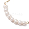 Adjustable Natural Cultured Freshwater Pearl Box Chain Slider Bracelets for Women BJEW-JB10488-3