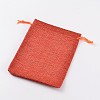 Mixed Color Burlap Packing Pouches Drawstring Bags ABAG-D004-M-2