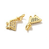 Shopping Cart Brass Micro Pave Clear Cubic Zirconia Charms KK-G425-17-3