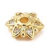 Rack Plating Brass Micro Pave Cubic Zirconia Bead Caps KK-M248-10G-3