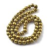 Electroplated Natural Lava Rock Beads Strands G-A251-B01-01D-1