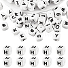 20Pcs White Cube Letter Silicone Beads 12x12x12mm Square Dice Alphabet Beads with 2mm Hole Spacer Loose Letter Beads for Bracelet Necklace Jewelry Making JX432H-1