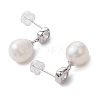 Natural Pearl Ear Studs EJEW-P286-11P-2