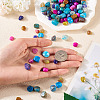 100Pcs 5 Colors Natural Agate Beads G-TA0002-51-7