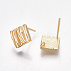 Brass Stud Earring Findings KK-S350-026G-2