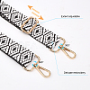 Two Tone Rhombus Pattern Polycotton Braided Adjustable Bag Handles FIND-WH0129-23A-5