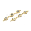 Brass Micro Pave Clear Cubic Zirconia Connector Charms KK-E068-VB396-1-3