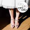 GOMAKERER 4 Sets 4 Style Glittered Braided Rhinestone Anti-Loose Shoelace for High-heeled Shoes AJEW-GO0001-06-5