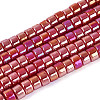 AB Color Plated Opaque Glass Beads Strands GLAA-T026-2x4mm-P03-1