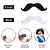 BENECREAT 2 Sets 2 Style Self-adhesive Polyester Beards and Mustaches for Masquerade Party Halloween Chrismas Cosplay Costume Supplies AJEW-BC0002-21-4