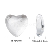Transparent Glass Heart Cabochons GGLA-R021-8mm-2