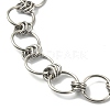 Non-Tarnish 304 Stainless Steel Rings Link Chain Bracelet BJEW-TA00334-04-3